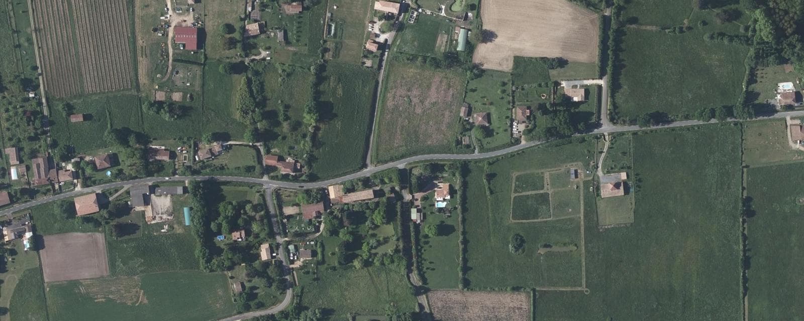 Vue aérienne de Mesterrieux (Gironde)