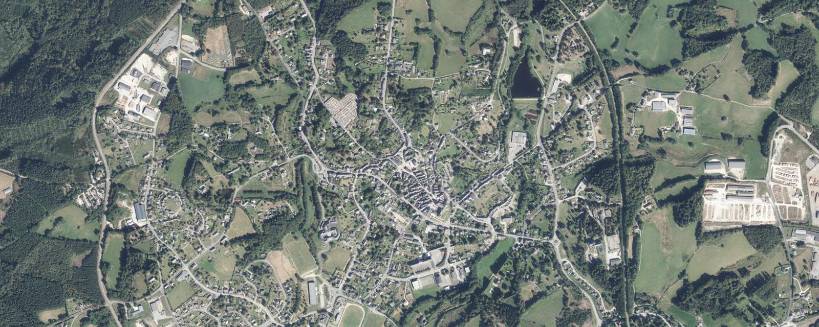 Vue aérienne de Meymac (Corrèze)