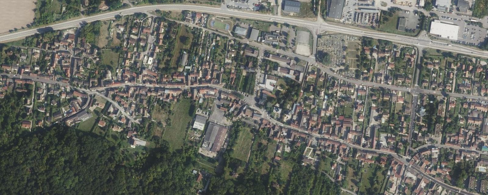 Vue aérienne de Mézières-sur-Seine (Yvelines)