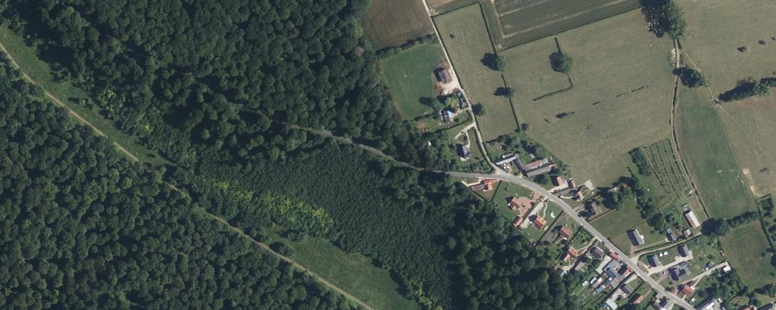 Vue aérienne de Millebosc (Seine-Maritime)