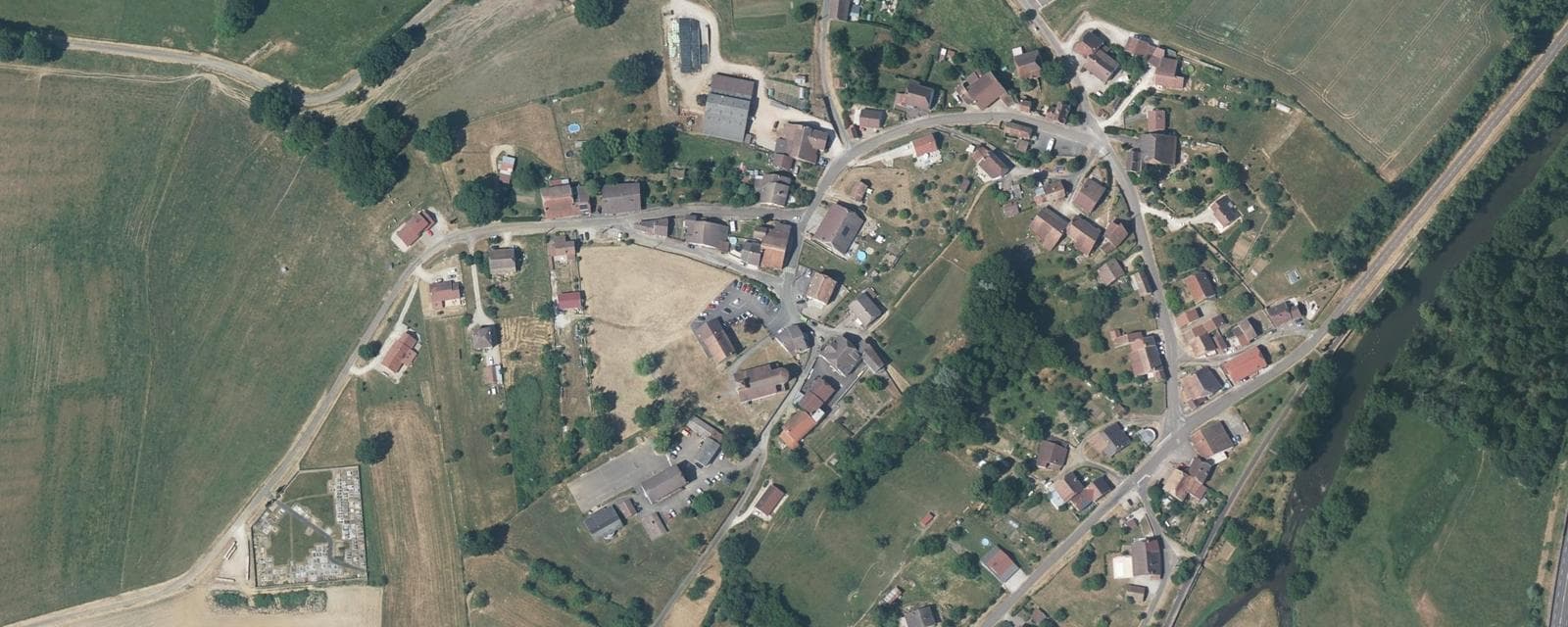 Vue aérienne de Moimay (Haute-Saône)