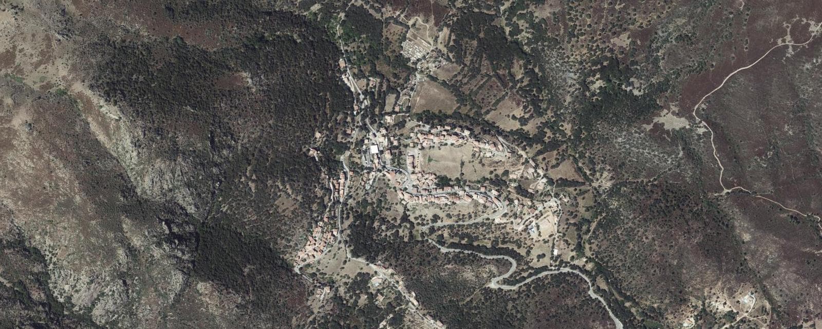 Vue aérienne de Moltifao (Haute-Corse)