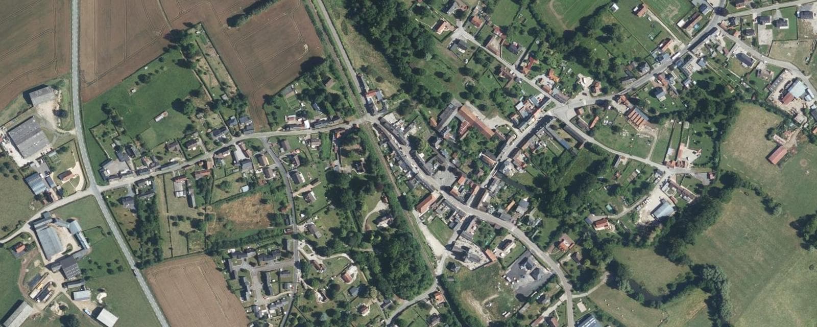 Vue aérienne de Monchaux-Soreng (Seine-Maritime)