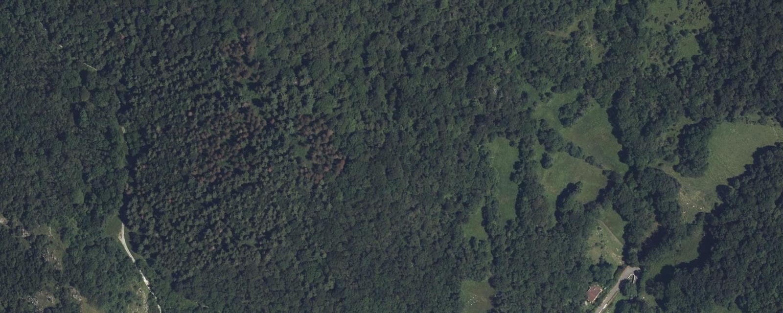 Vue aérienne de Mont-de-Galié (Haute-Garonne)