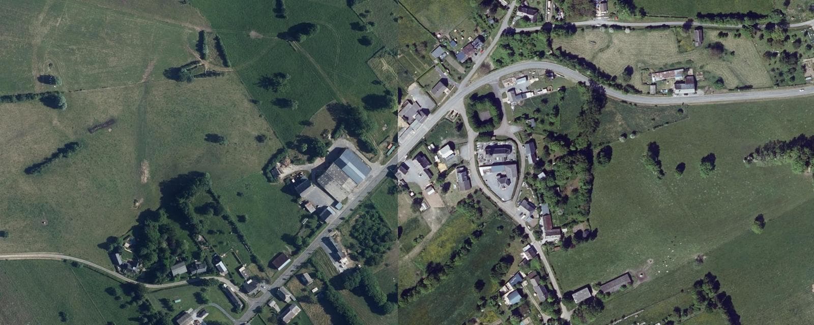 Vue aérienne de Mont-Saint-Jean (Aisne)