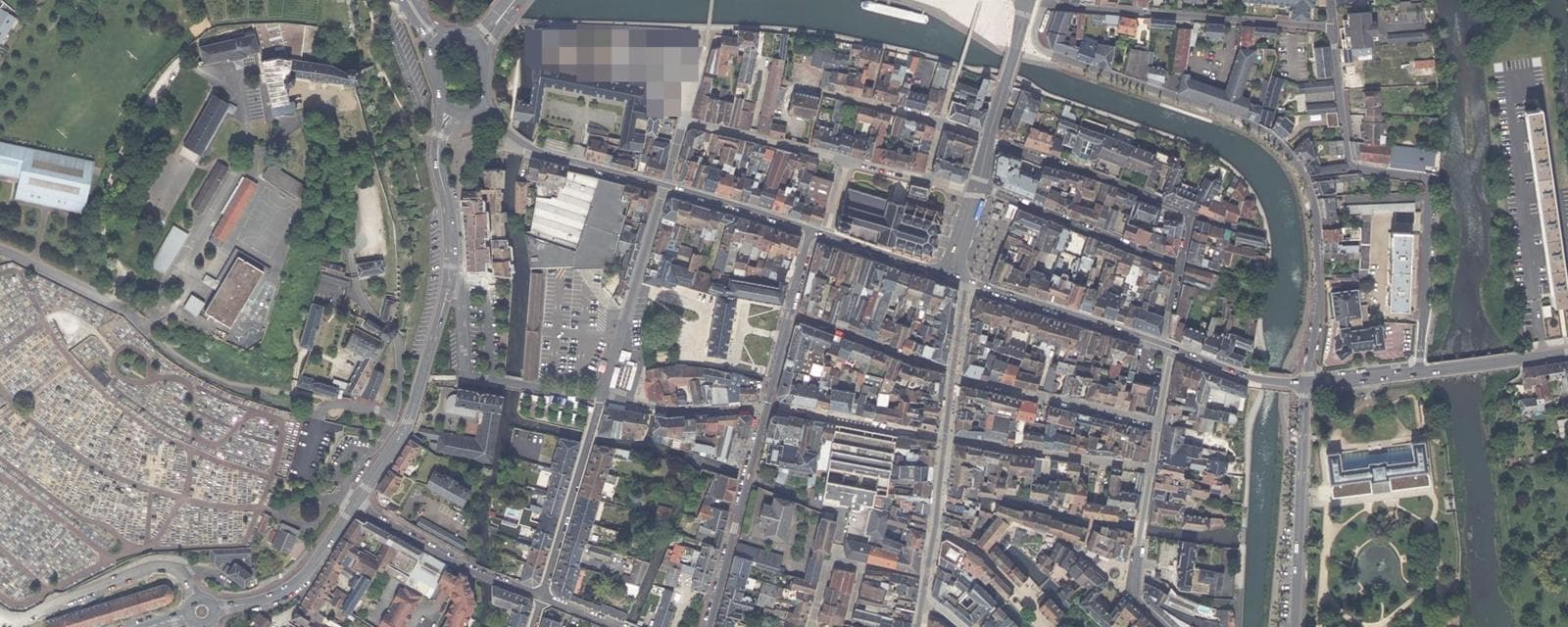 Vue aérienne de Montargis (Loiret)