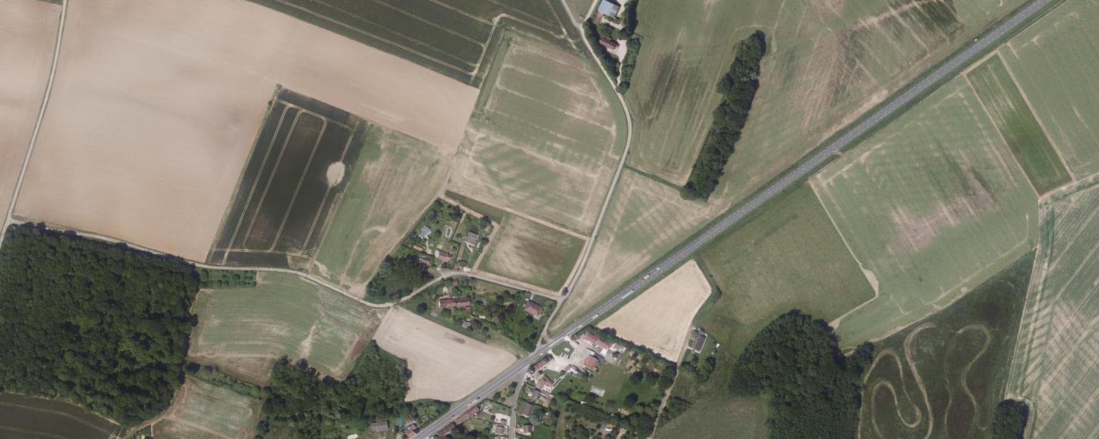 Vue aérienne de Montceaux-lès-Provins (Seine-et-Marne)