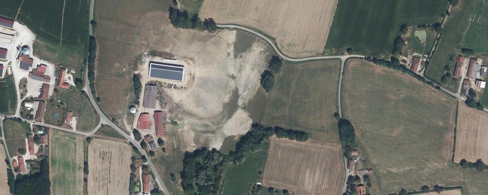 Vue aérienne de Montcet (Ain)