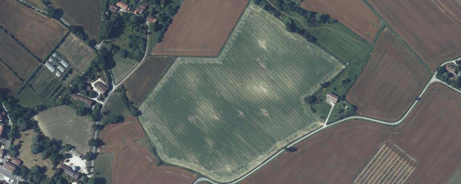 Vue aérienne de Montégut-Lauragais (Haute-Garonne)