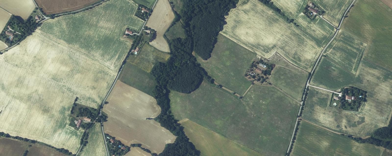 Vue aérienne de Montesquieu-Lauragais (Haute-Garonne)