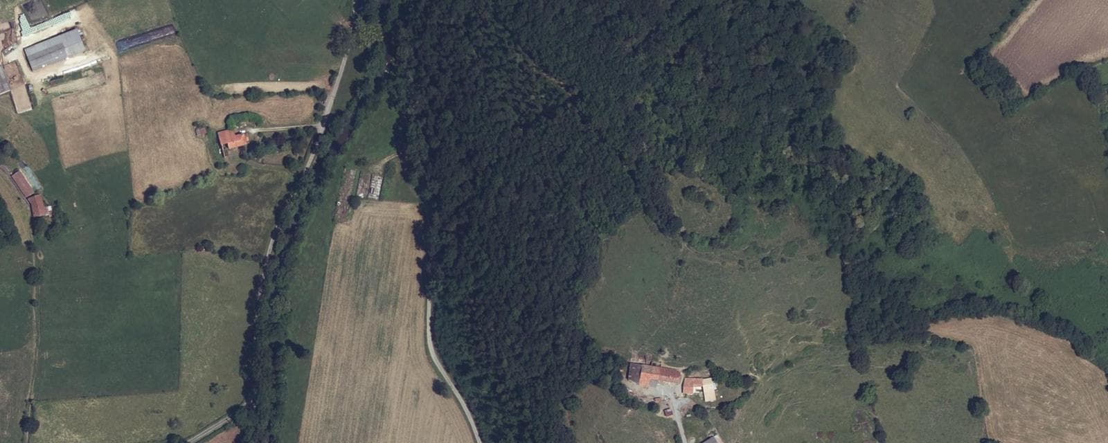 Vue aérienne de Montgaillard-de-Salies (Haute-Garonne)