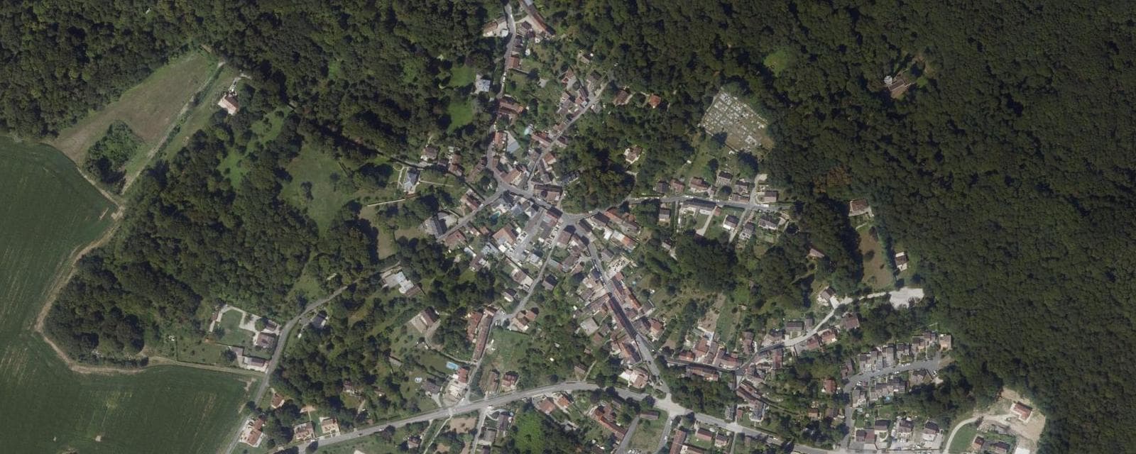 Vue aérienne de Montgé-en-Goële (Seine-et-Marne)