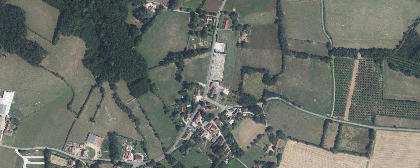 Vue aérienne de Montjay (Saône-et-Loire)