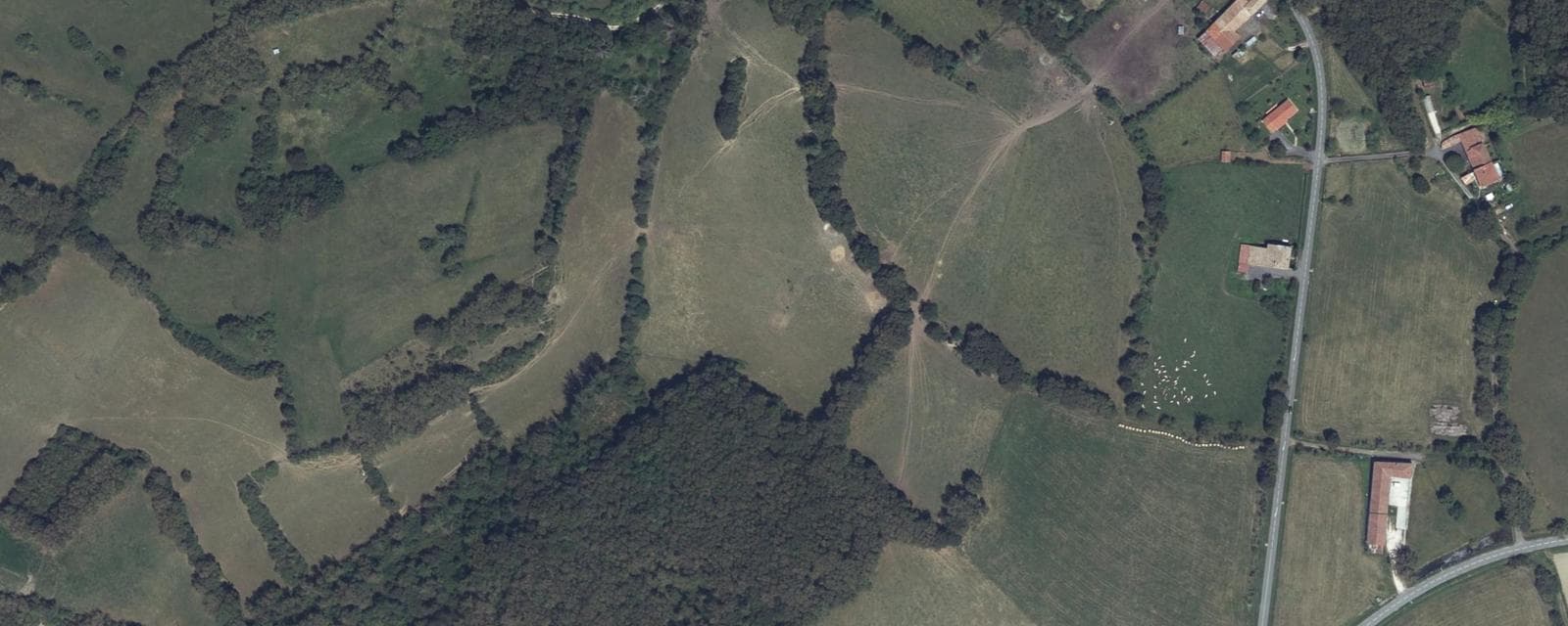 Vue aérienne de Montoulieu-Saint-Bernard (Haute-Garonne)