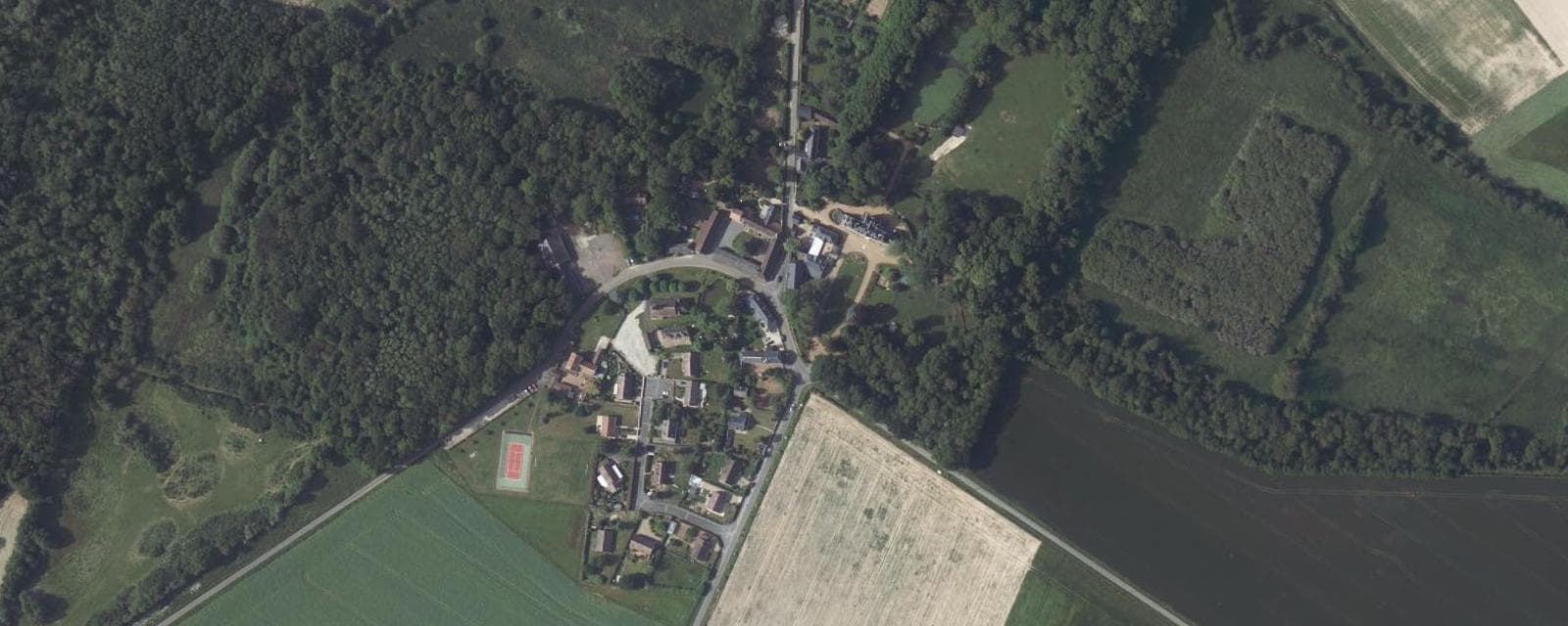 Vue aérienne de Mottereau (Eure-et-Loir)