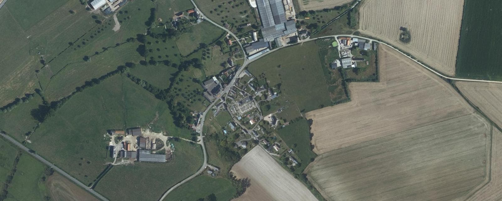 Vue aérienne de Nesle-Hodeng (Seine-Maritime)