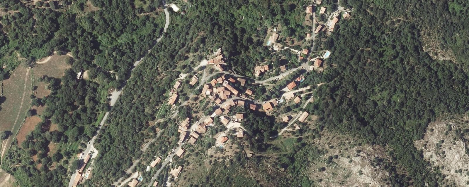 Vue aérienne de Nessa (Haute-Corse)