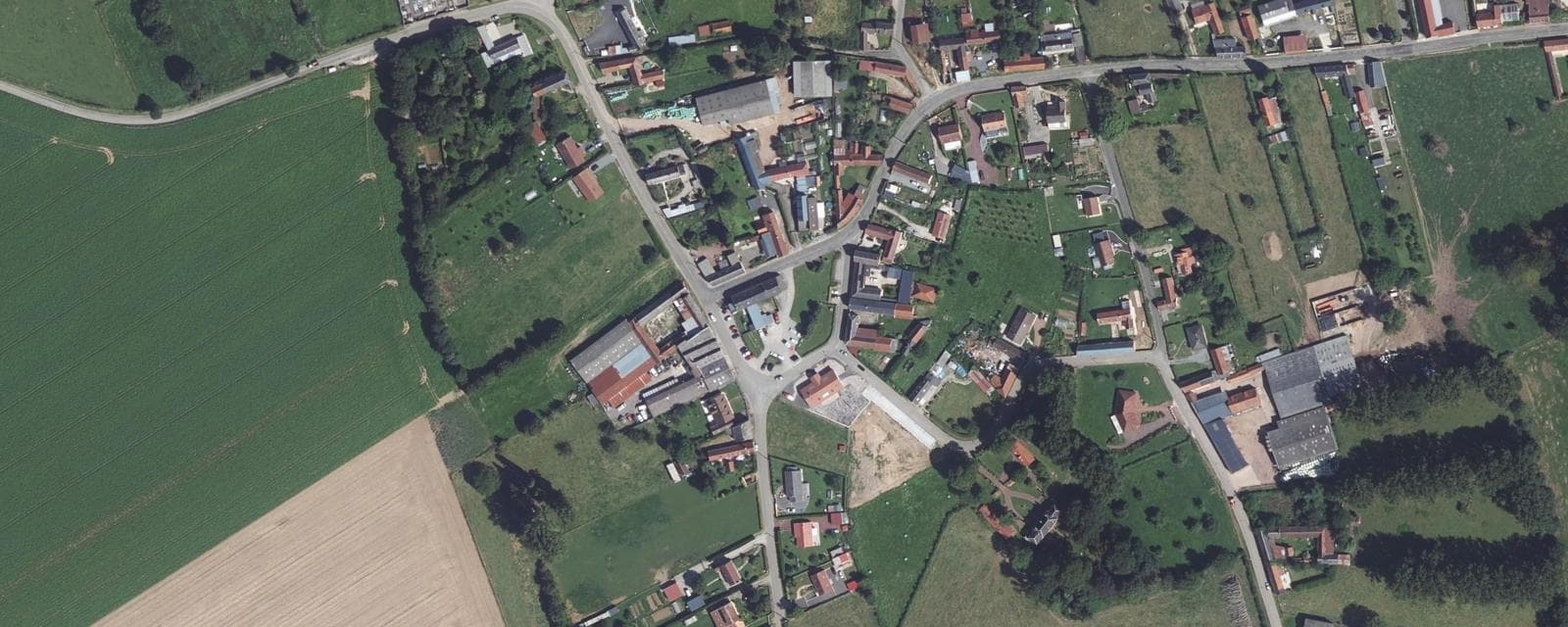 Vue aérienne de Neuvillette (Somme)