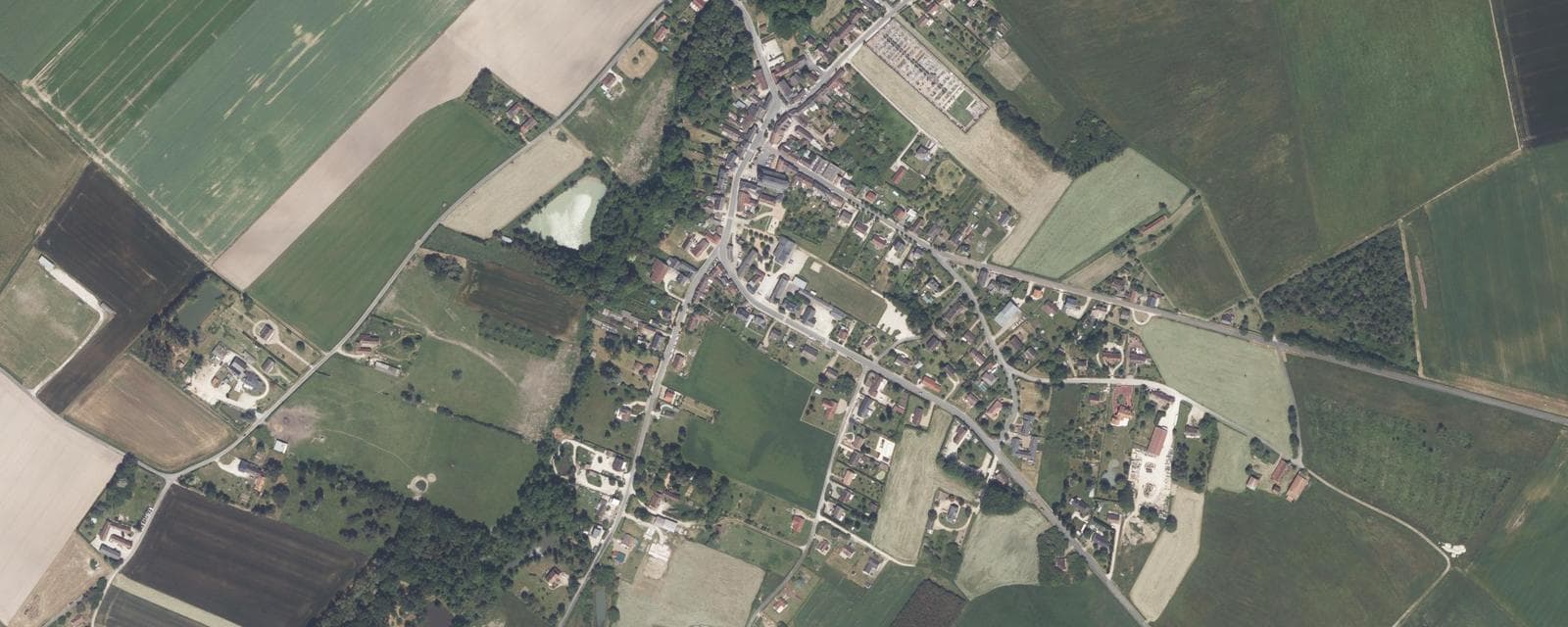 Vue aérienne de Nibelle (Loiret)