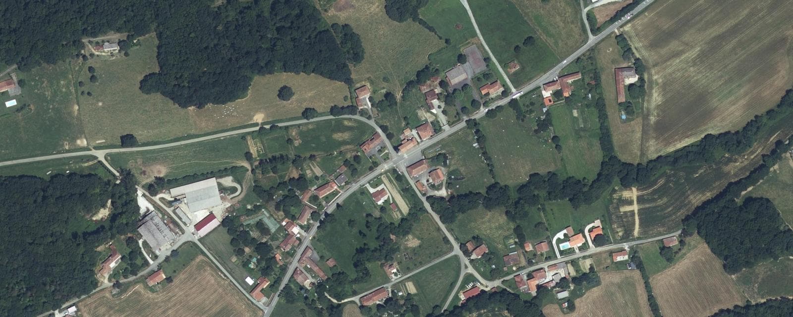 Vue aérienne de Nizan-Gesse (Haute-Garonne)