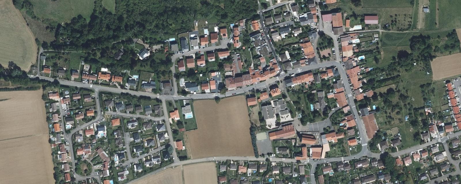 Vue aérienne de Noisseville (Moselle)