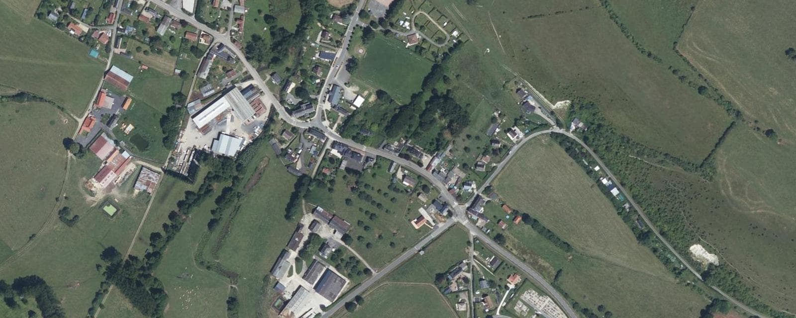 Vue aérienne de Nolléval (Seine-Maritime)