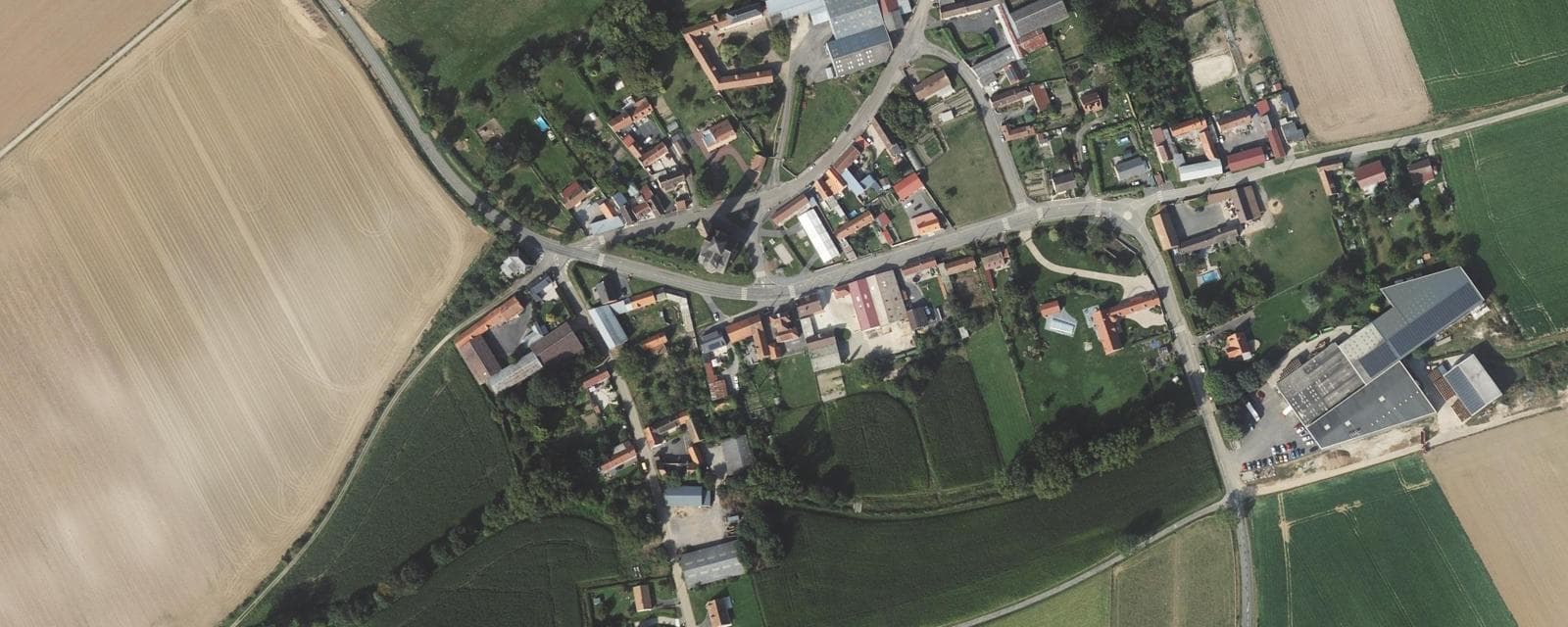 Vue aérienne de Noreuil (Pas-de-Calais)