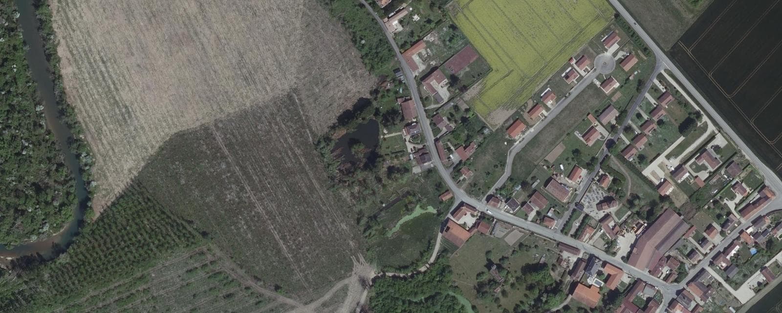 Vue aérienne de Norrois (Marne)