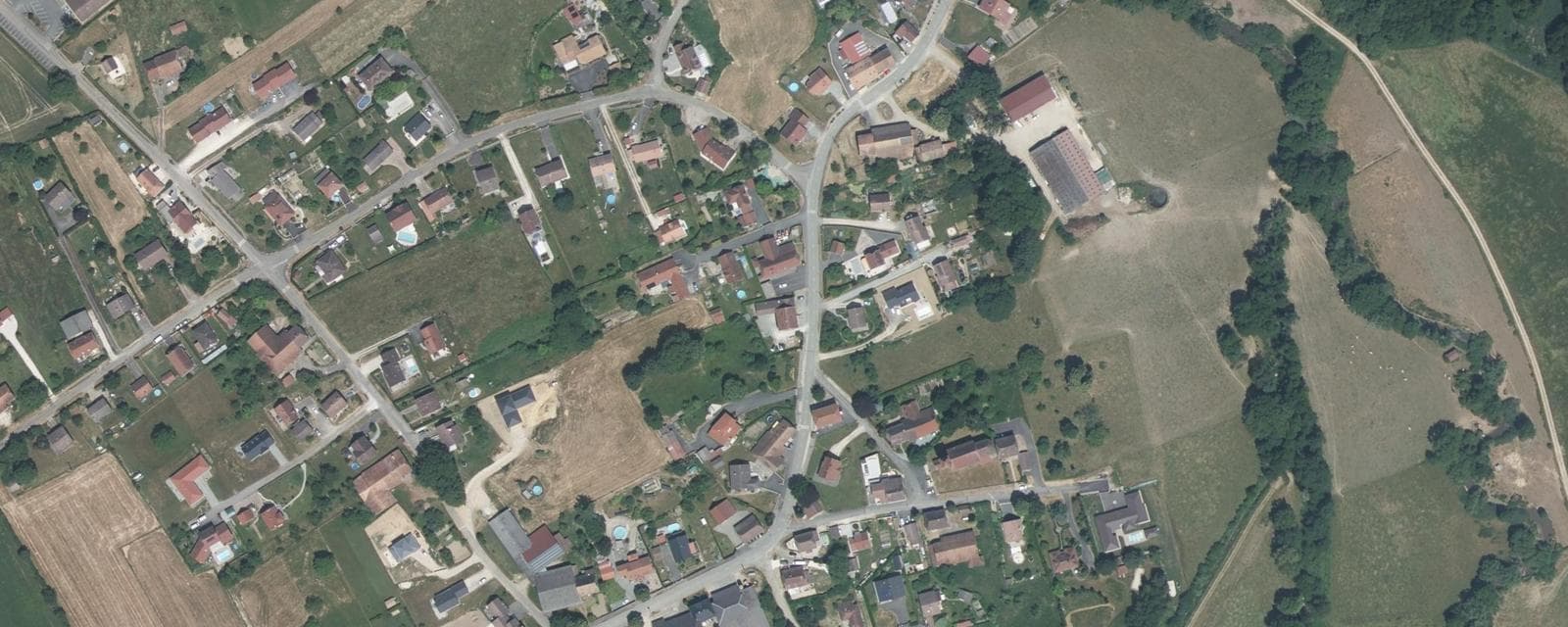 Vue aérienne de Novillard (Territoire de Belfort)
