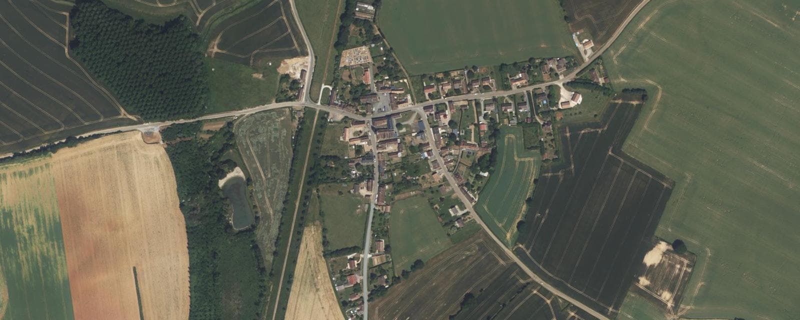 Vue aérienne de Origny-le-Roux (Orne)