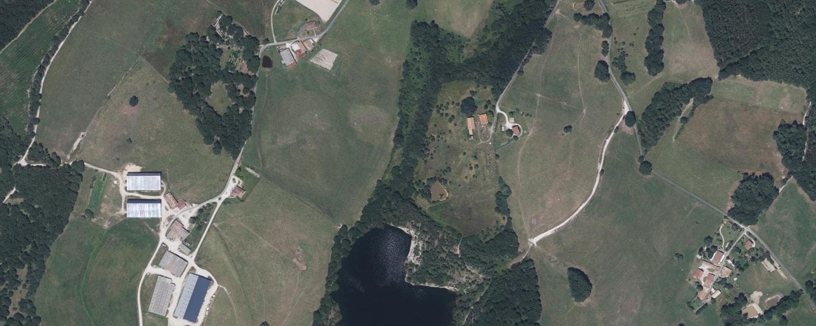 Vue aérienne de Oriolles (Charente)