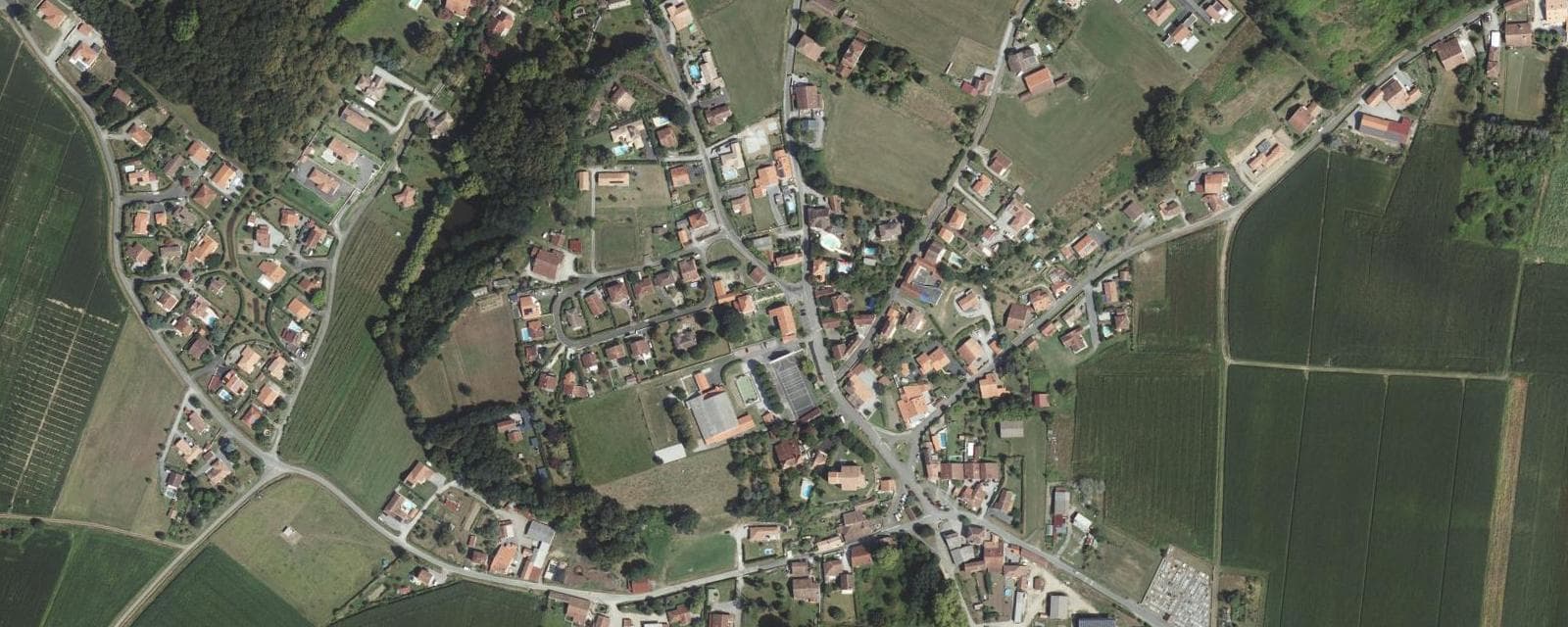Vue aérienne de Orthevielle (Landes)