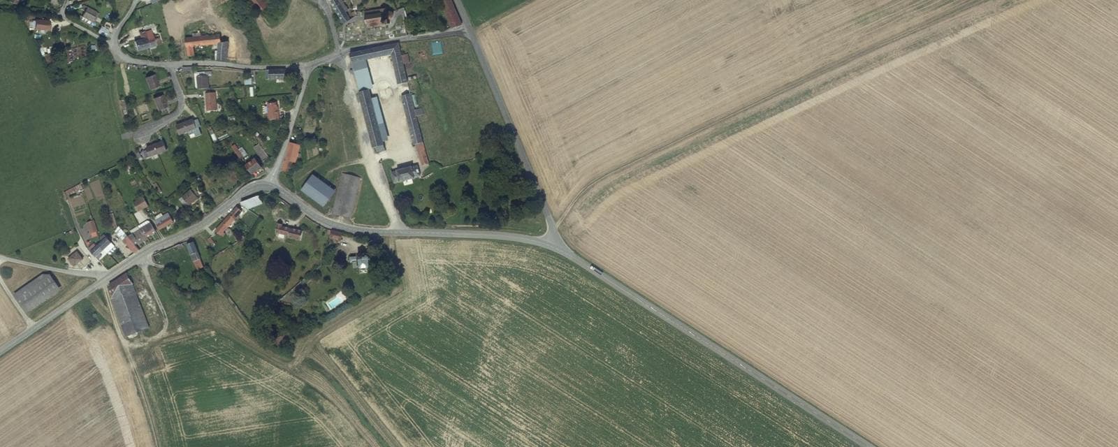 Vue aérienne de Oulchy-la-Ville (Aisne)