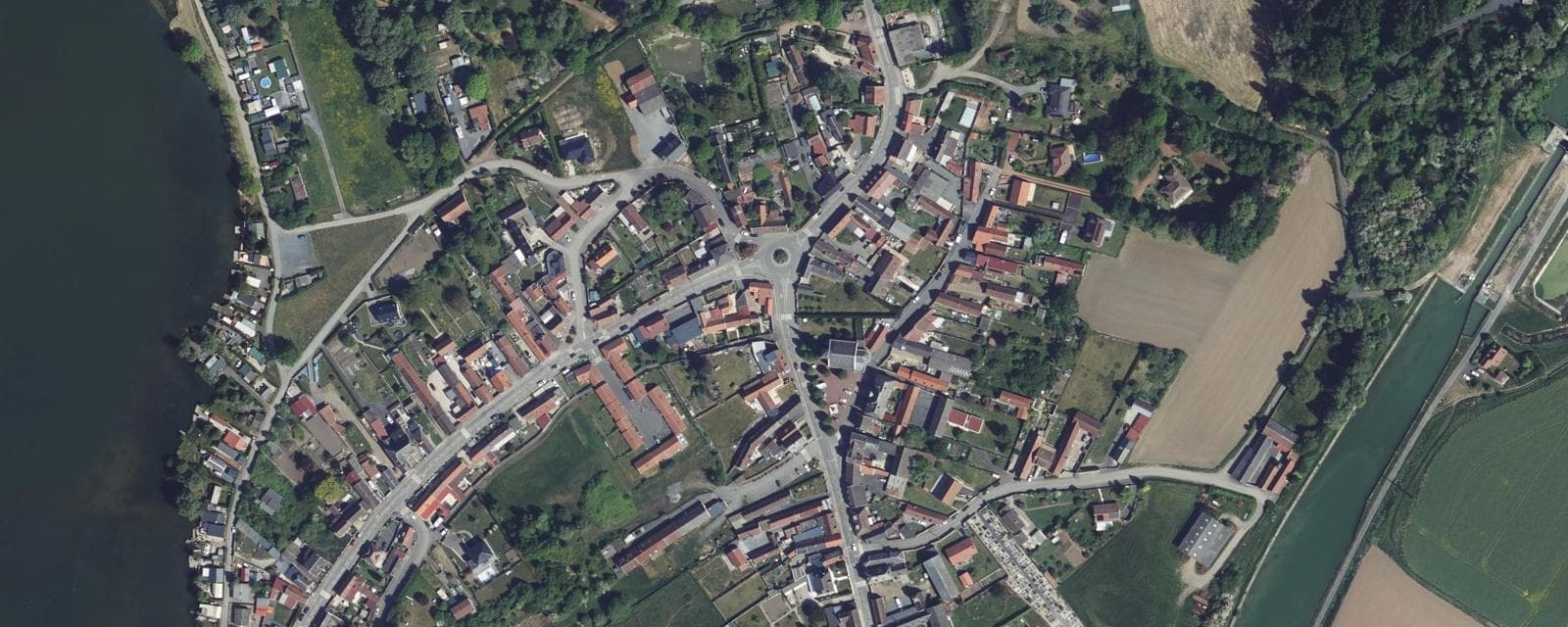 Vue aérienne de Palluel (Pas-de-Calais)