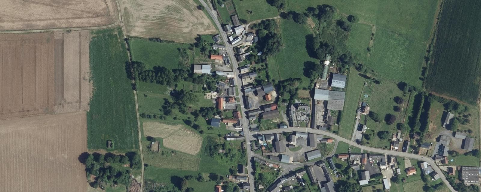 Vue aérienne de Pargny-les-Bois (Aisne)