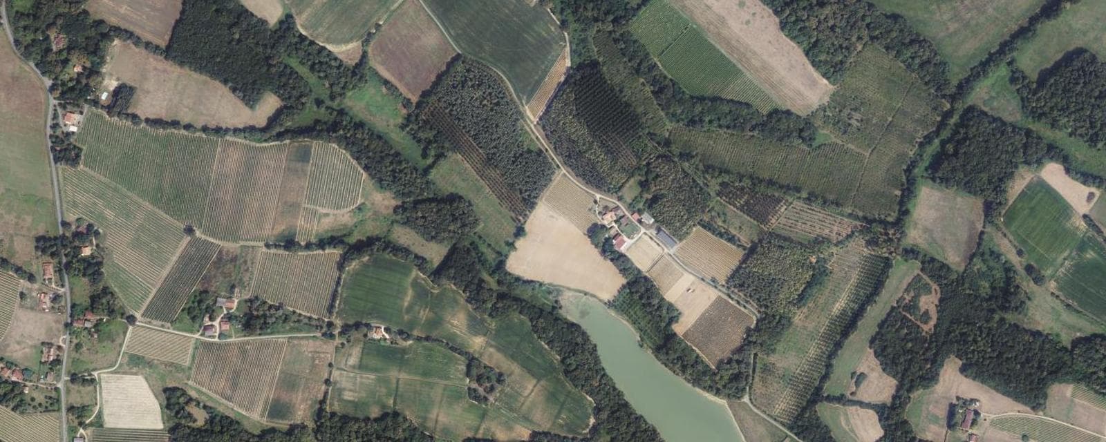 Vue aérienne de Parleboscq (Landes)