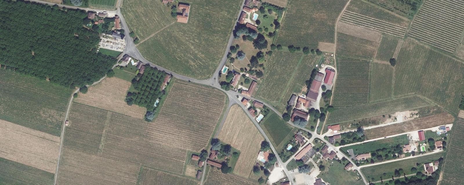 Vue aérienne de Parnac (Lot)