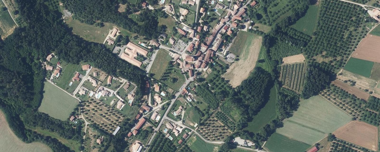 Vue aérienne de Parnans (Drôme)