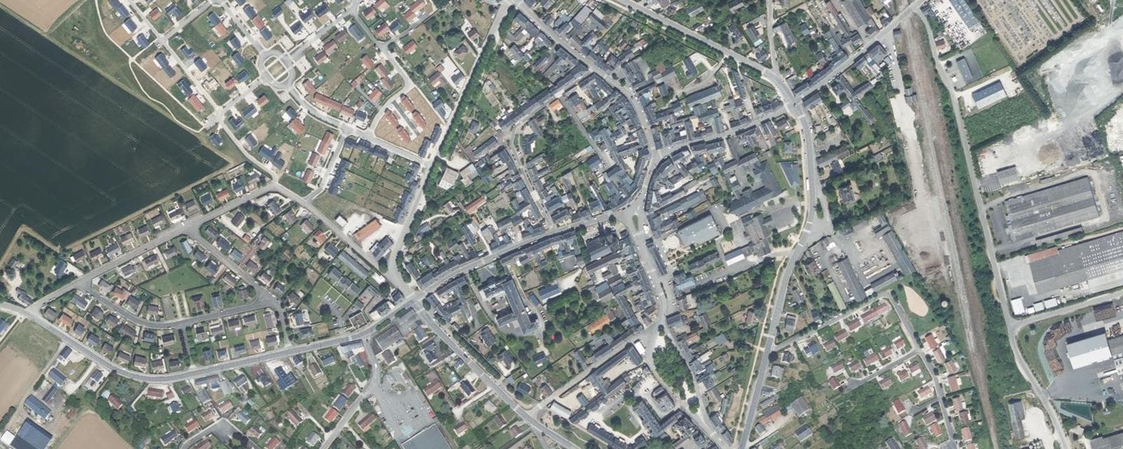 Vue aérienne de Patay (Loiret)
