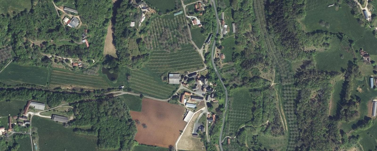 Vue aérienne de Paulin (Dordogne)