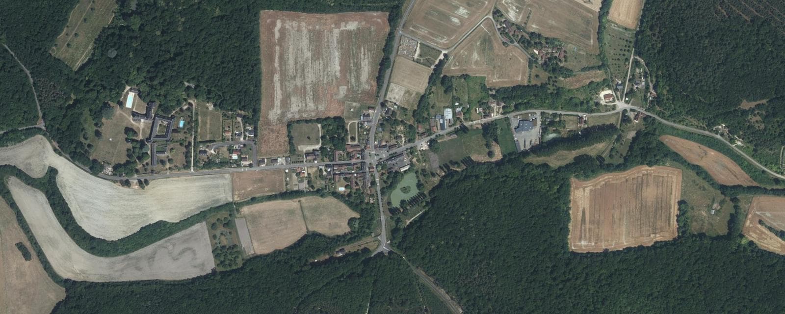 Vue aérienne de Paulmy (Indre-et-Loire)