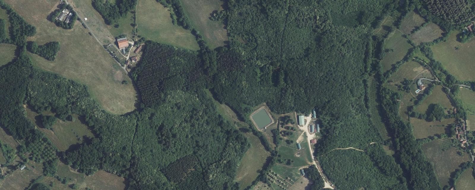 Vue aérienne de Payrac (Lot)