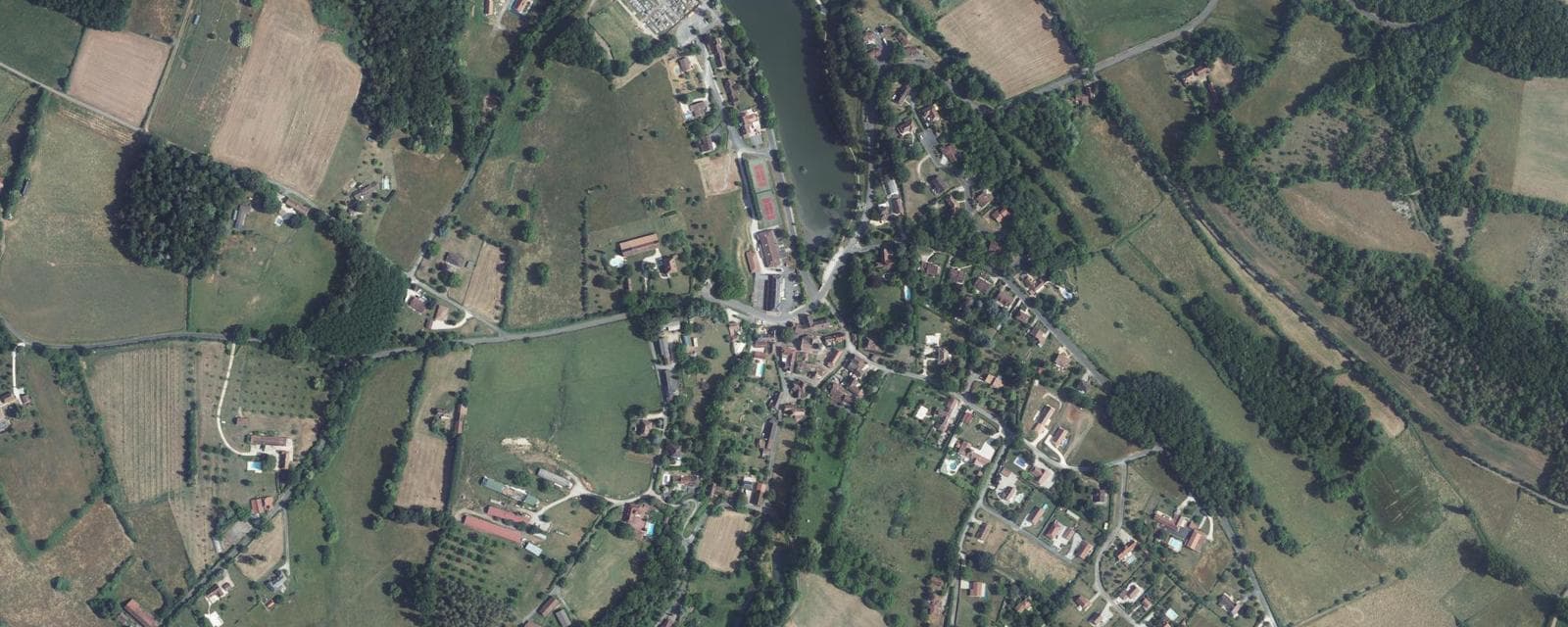 Vue aérienne de Payrignac (Lot)