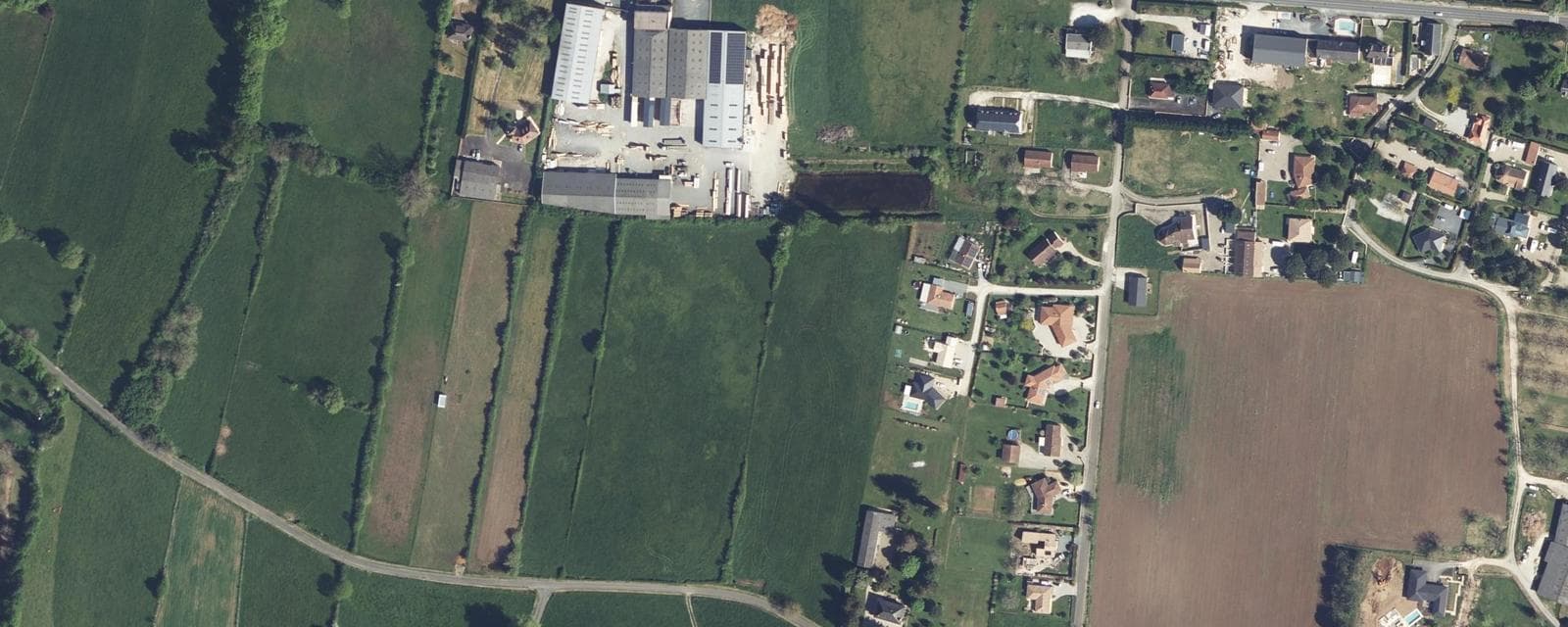Vue aérienne de Pazayac (Dordogne)