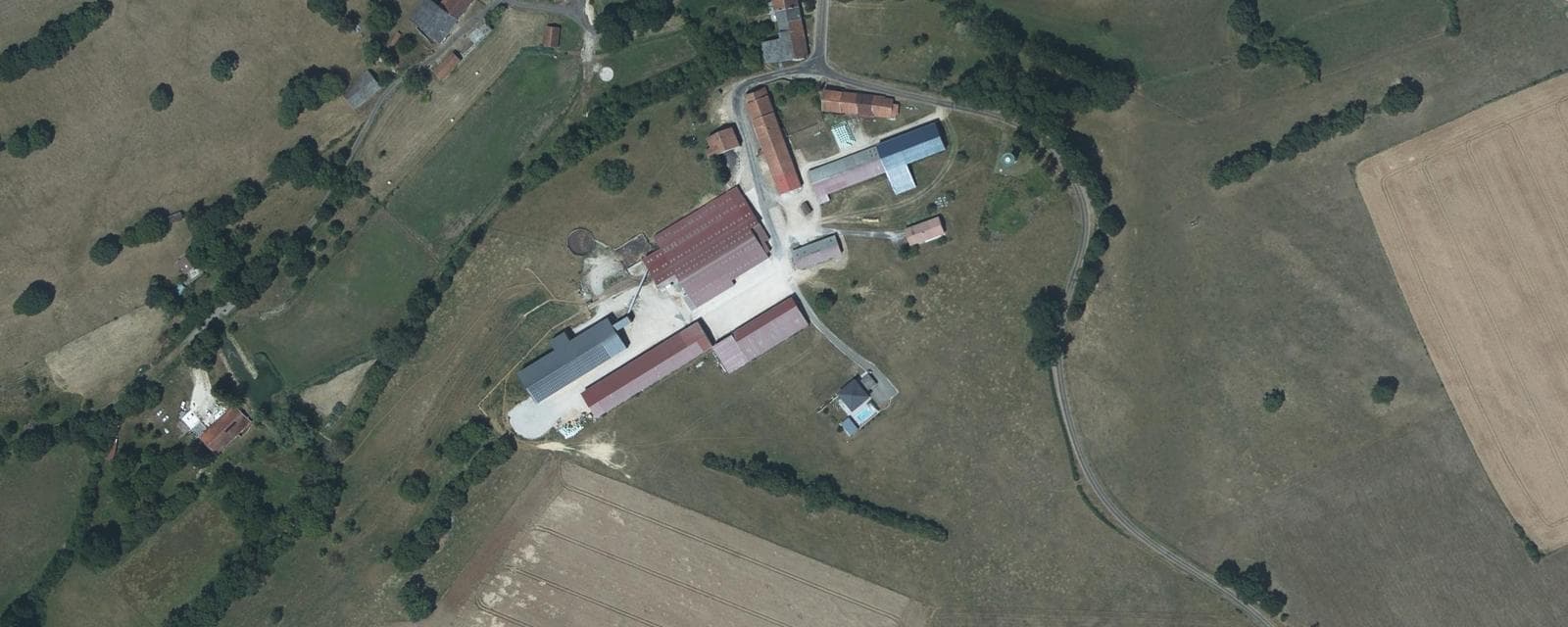 Vue aérienne de Perrusse (Haute-Marne)