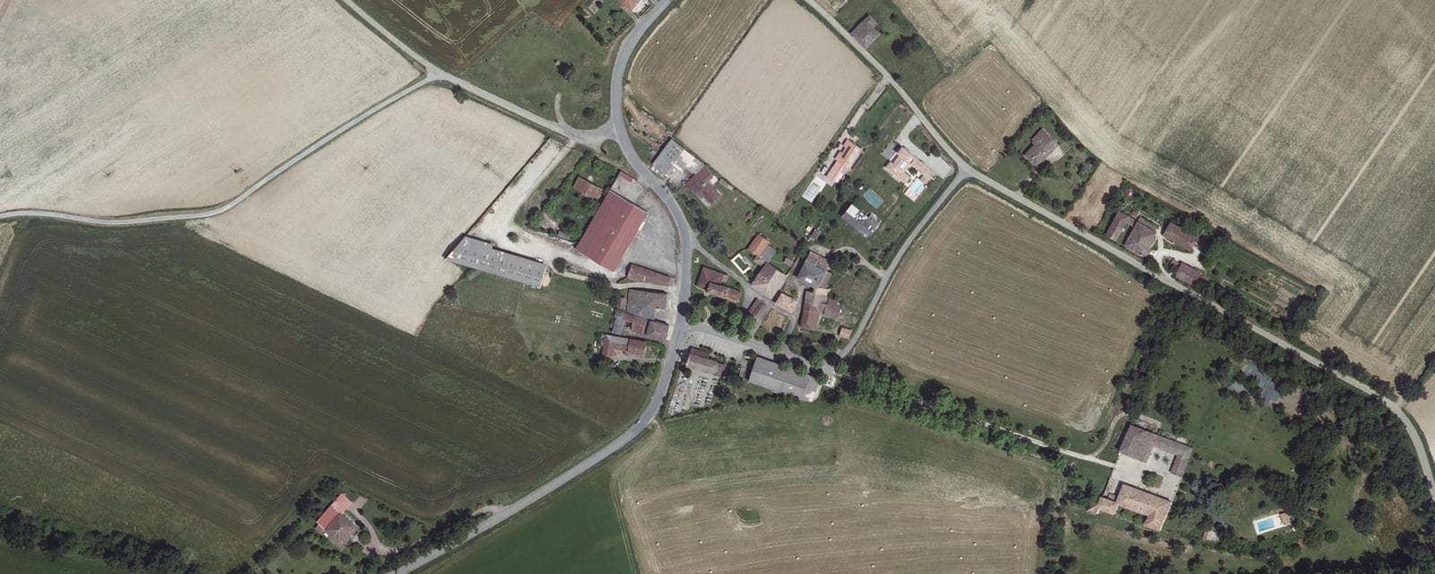 Vue aérienne de Peyrecave (Gers)