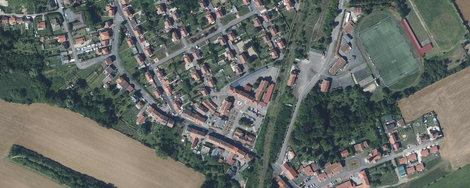 Vue aérienne de Piennes (Meurthe-et-Moselle)