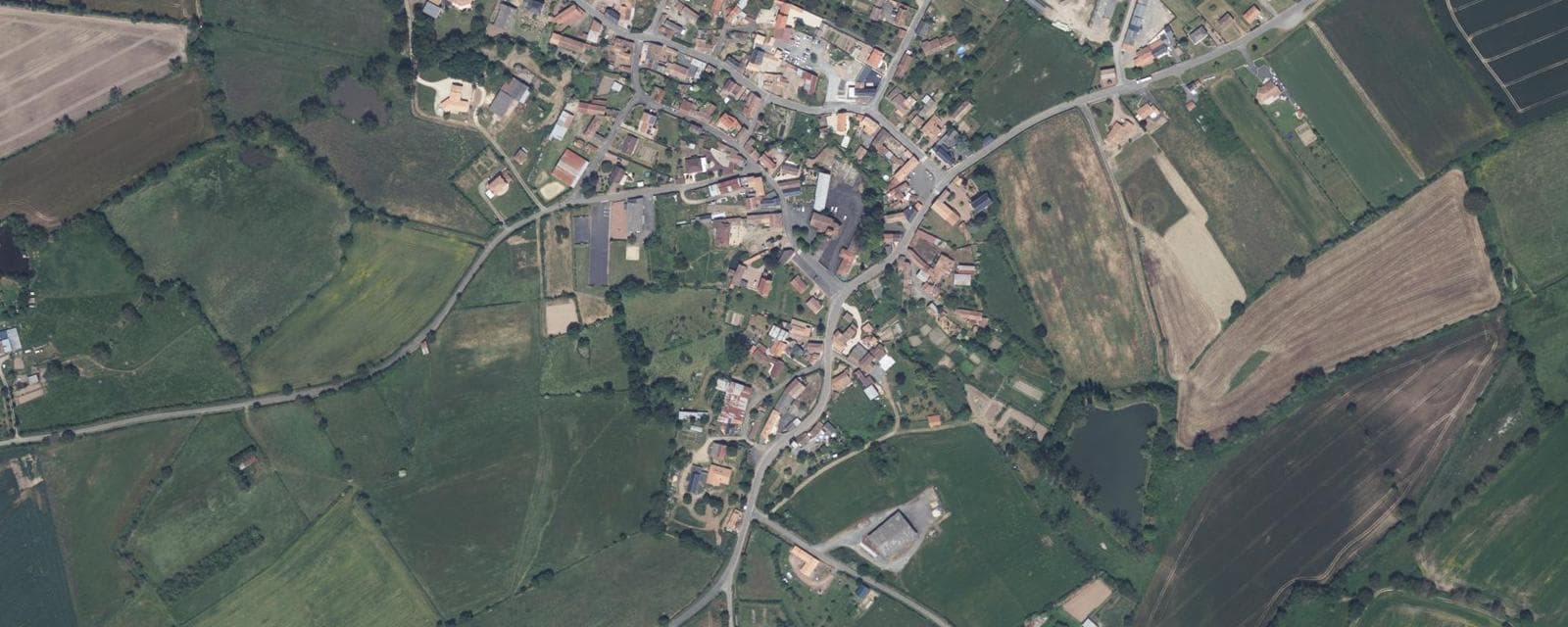 Vue aérienne de Pierrefitte (Deux-Sèvres)