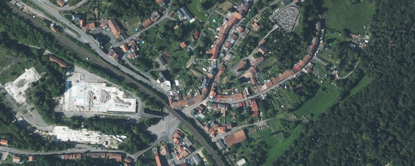Vue aérienne de Pierrepont (Meurthe-et-Moselle)