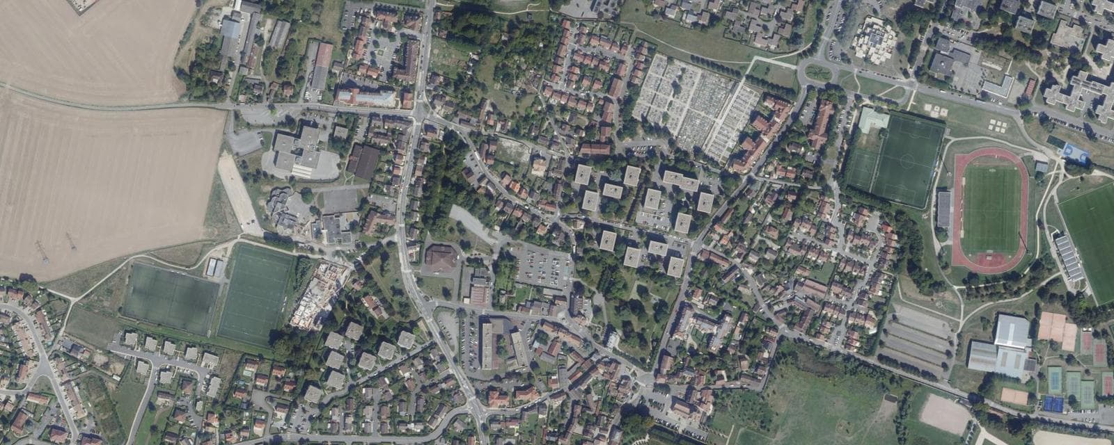 Vue aérienne de Plaisir (Yvelines)